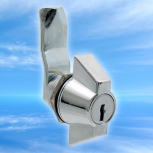 Chrome finish wing lock with master key system from FDB Panel Fittings