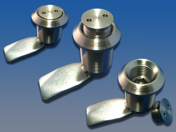 Vandal resistant pignose bung lock in stainless steel from FDB Panel Fittings