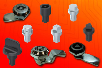 Various inserts for quarter turn latches from FDB Panel Fittings