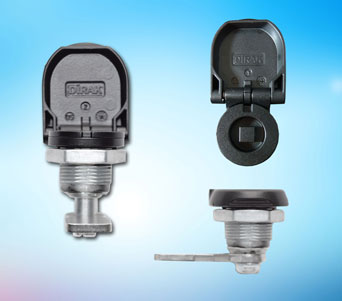 IP65/IP67 Compression Latch from FDB Panel Fittings, with protective cover flap