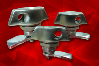 IP65 quarter-turn padlockable wing handle for enclosures from FDB Panel Fittings