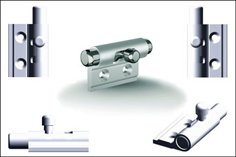 Barrel bolts in aluminium