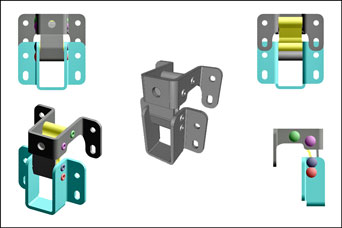Pinet stainless steel concealed hinges from FDB