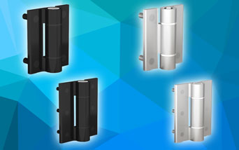 New Pinet aluminium spring hinges from FDB Panel Fittings