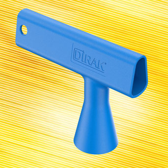 From DIRAK and FDB Panel Fittings – a protective key for mirror polished hygiene locks