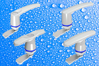 DIRAK stainless steel locking handles for hygiene areas from FDB Panel Fittings Online store