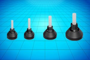 New Articulated feet from FDB Panel Fittings for industrial and office equipment